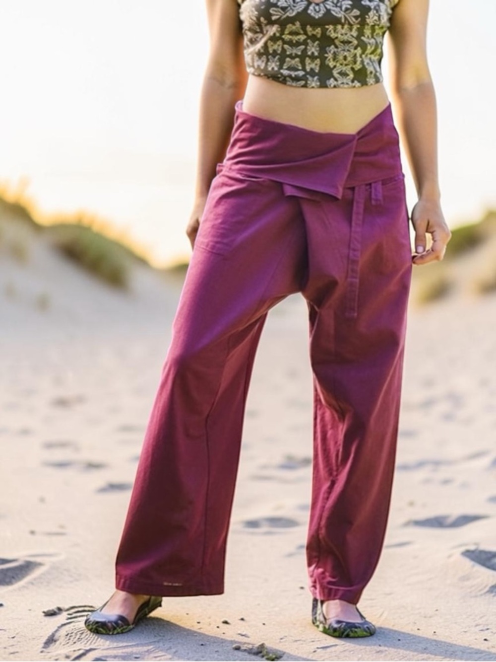 411 10/$50🏄🏻‍♀️ Unisex Mexicali Blues Red Thai Fisherman Pants
